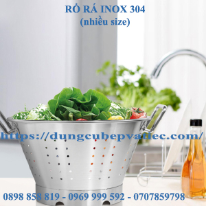 Rổ inox 304 dày có chân
