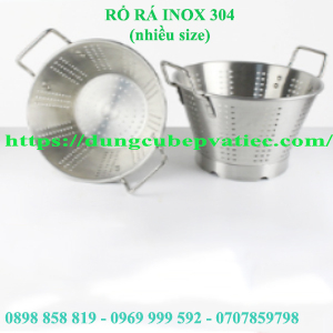 Rổ inox 304 dày có chân