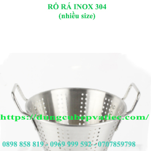Rổ inox 304 dày có chân
