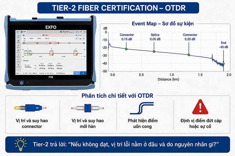 Chứng nhận cáp quang Tier-2