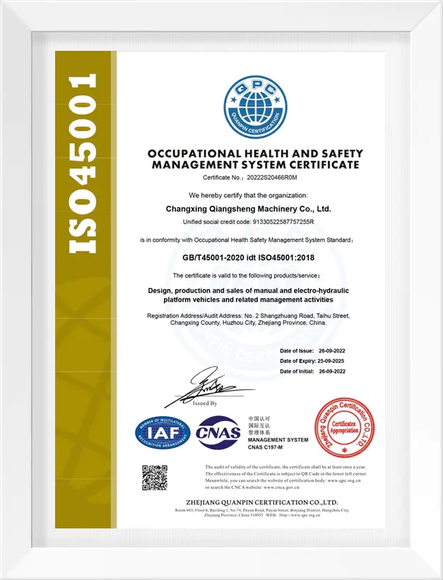 Chứng Nhận ISO45001