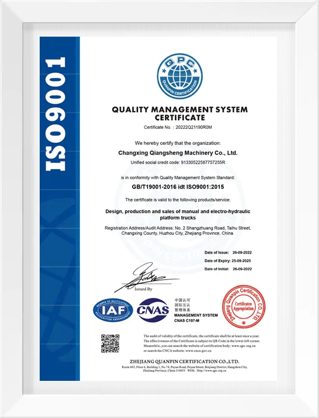 Chứng Nhận ISO9001