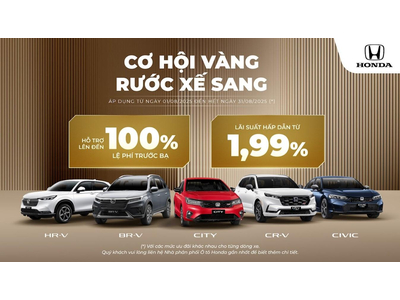 Chương trình khuyến mại của các dòng xe ô tô Honda tháng 8 năm 2025