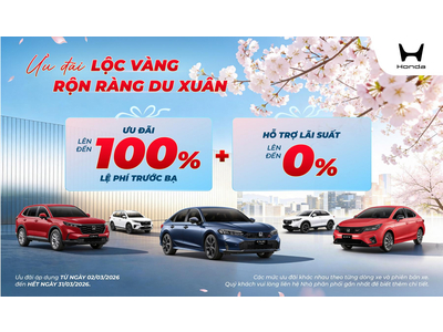 Chương trình khuyến mại của các dòng xe ô tô Honda tháng 03 năm 2026