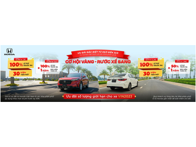 Chương trình khuyến mại của các dòng xe ô tô Honda trong tháng 3 năm 2024