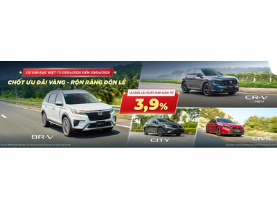 Chương trình khuyến mại của các dòng xe ô tô Honda trong tháng 5 năm 2025