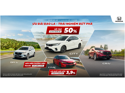 Chương trình khuyến mại của các dòng xe ô tô Honda trong tháng 5 năm 2025
