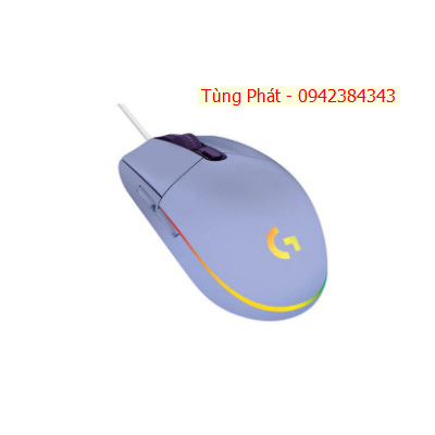 Chuột dây Logitech G203 Lightsync Gaming (USB/RGB) Tím
