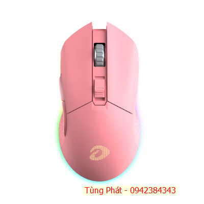 Chuột không dây DAREU EM901 RGB (Hồng)