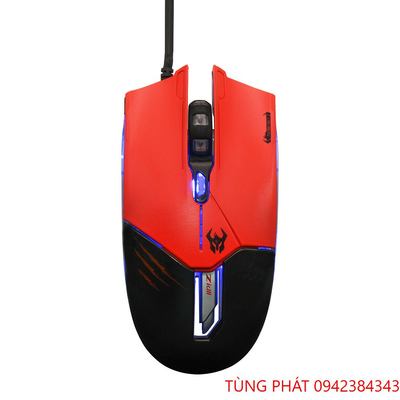 Chuột máy tính có dây Zidli ZM500 Đỏ