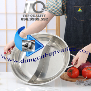 Nồi lẩu 02 ngăn inox