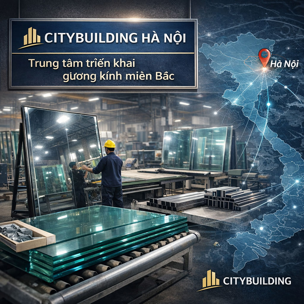 CITYBUILDING HÀ NỘI – TRUNG TÂM TRIỂN KHAI GƯƠNG & KÍNH THEO TIÊU CHUẨN CITYBUILDING