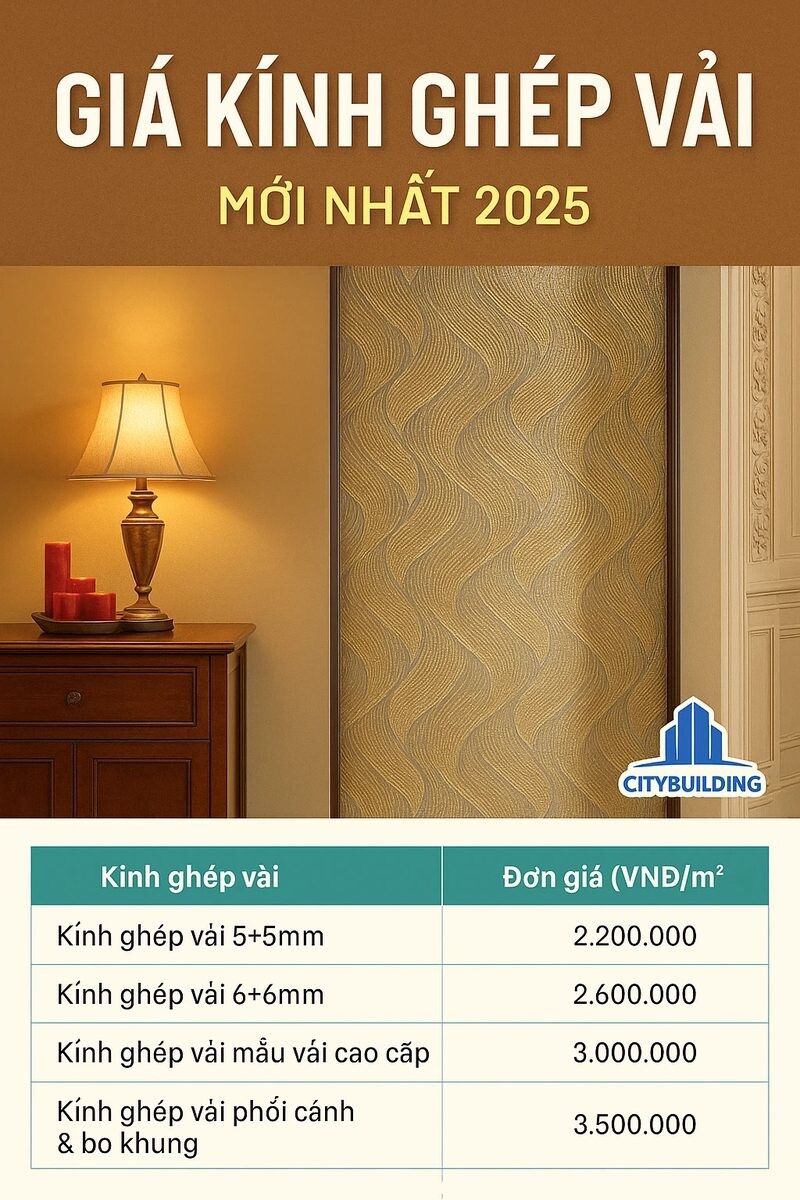GIÁ KÍNH GHÉP VẢI MỚI NHẤT 2025