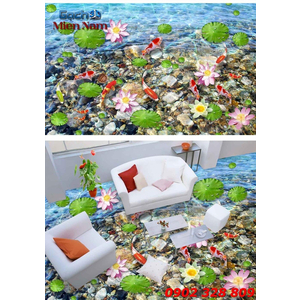 GẠCH 3D CÁ KOI CK09