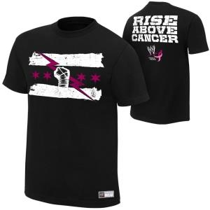 CM PUNK - RISE ABOVE CANCER BLACK AUTHENTIC T-SHIRT