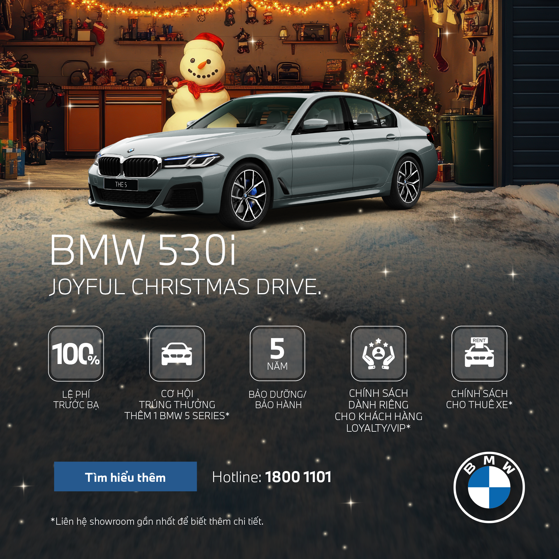Cơ hội sắm xe sang BMW với ưu đãi hấp dẫn lên đến 100% phí trước bạ dịp cuối năm.