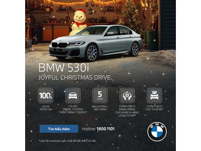 Cơ hội sắm xe sang BMW với ưu đãi hấp dẫn lên đến 100% phí trước bạ dịp cuối năm.