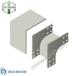 Co xuống 90 độ máng cáp 150x75, Dày 0.8mm, Sơn tĩnh điện (Có nắp, Có nối)