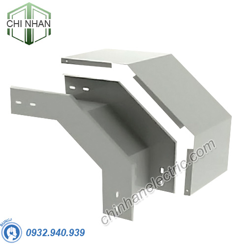 Co xuống máng cáp 100x75, Dày 0.8mm, Sơn tĩnh điện (có nắp, có nối)