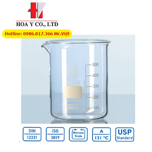 Cốc đốt thấp thành 100mL Duran Scilab DU.2110608 (Glass Beaker)