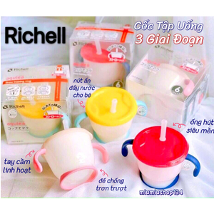 Cốc tập uống 3 giai đoạn Richell 🇯🇵