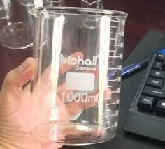 cốc thủy tinh 1000ml, Cốc đốt thấp thành 1000ml.