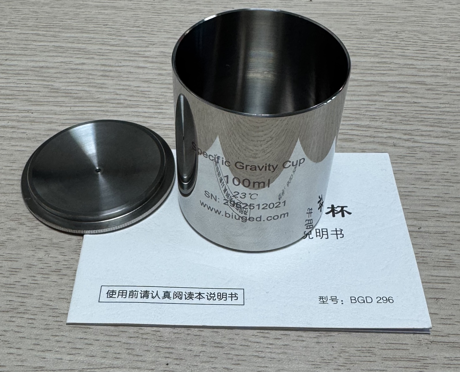 Cốc tỷ trọng sơn 100ml BGD 296