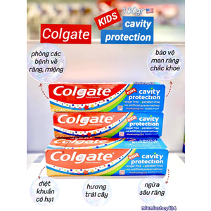 Kem đánh răng Colgate Kids cavity protection 130gr 🇺🇸