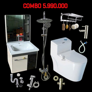 Combo Trọn Bộ Thiết Bị Phòng Tắm 9 Món Tiết Kiệm