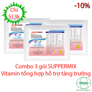 COMBO 3 GÓI SUPPERMIX VITAMIN TỔNG HỢP HỖ TRỢ TĂNG TRƯỞNG