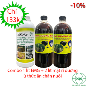 Combo 1 lít EMG + 2 lít Rỉ đường ủ thức ăn chăn nuôi,...