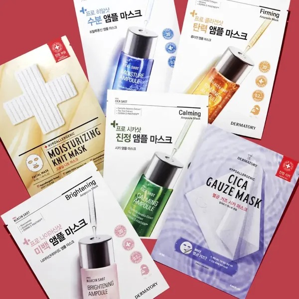 Combo 10 Mặt Nạ Cấp Ẩm, Làm Sáng Da Dermatory Pro Ampoule Mask (nhiều loại)