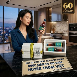[Combo-2chai 250ml] Nước mắm Hạnh Phúc 60 độ đạm chai 250ml - KÈM THÙNG XỐP
