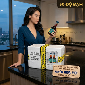 [Combo-2chai 250ml] Nước mắm Hạnh Phúc 60 độ đạm chai 250ml - KÈM THÙNG XỐP