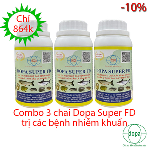 COMBO 3 CHAI DOPA SUPER FD THUỐC PHÒNG ĐẶC TRỊ BỆNH CHO THỦY SẢN CÁ TÔM ẾCH ỐC NHỒI HIỆU QUẢ