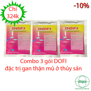 COMBO 3 GÓI DOFI Đặc Trị Bệnh Cá Thủy Sản Gan Thận Mủ Xuất Huyết Đốm Đỏ Chướng Bụng Nhiễm Khuẩn