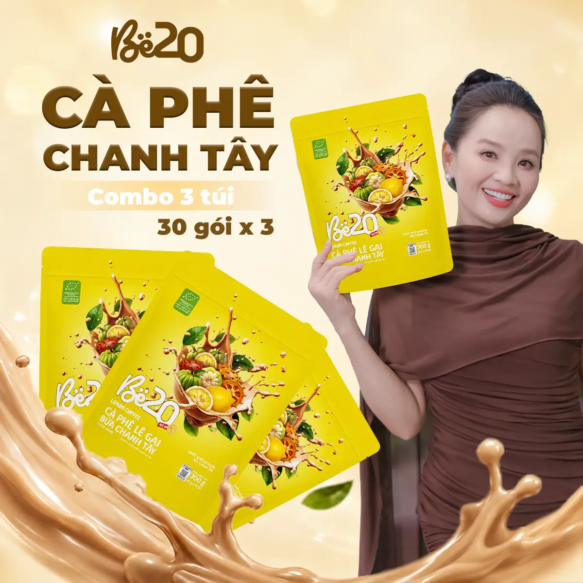 Combo 3 Túi - Cà Phê Chanh Tây Chính Hãng 100%
