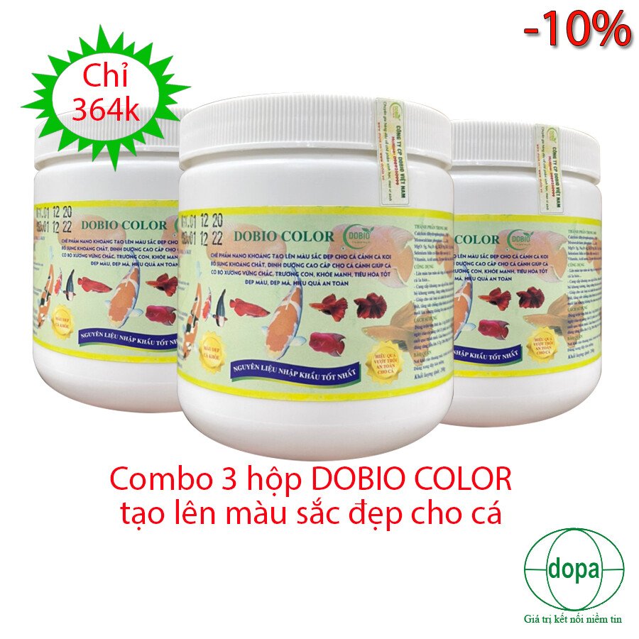 COMBO 3 HỘP DOBIO COLOR CUNG CẤP KHOÁNG TẠO LÊN MÀU SẮC ĐẸP CHO CÁ