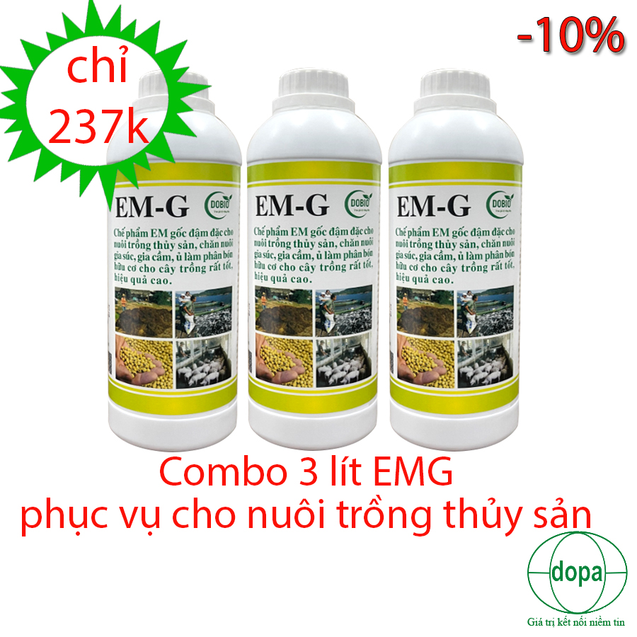 Combo 3 lít EMG dùng cho nuôi trồng thủy sản