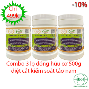 COOMBO 3 HỘP ĐỒNG HỮU CƠ 500G DIỆT CẮT KIỂM SOÁT TẢO LAM VÁNG XANH VÀNG CHO AO HỒ NUÔI THUỶ SẢN CÁ TÔM