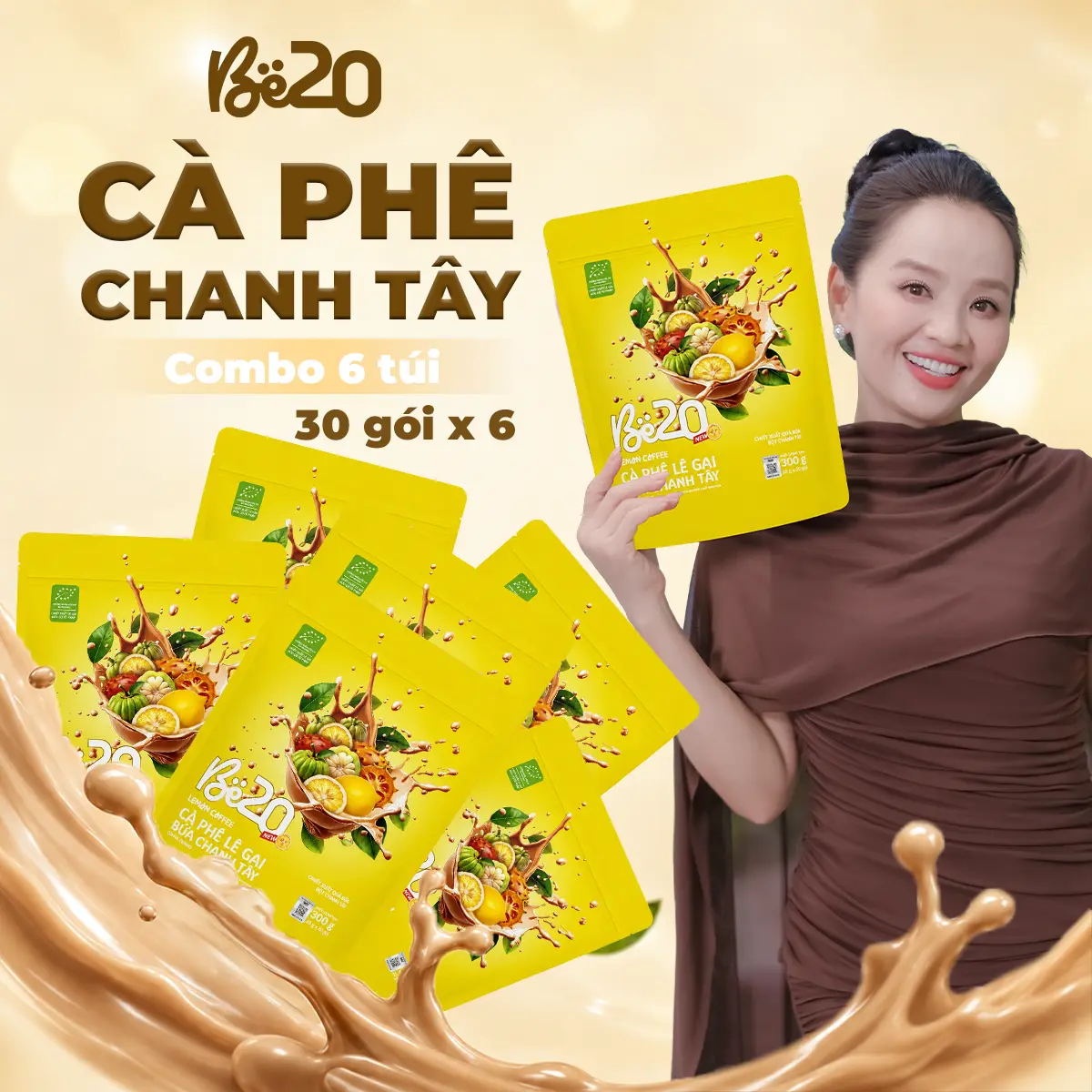 Combo 6 Túi - Cà Phê Chanh Tây Chính Hãng 100%