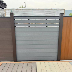 Combo Bộ hàng rào ghép ngang (1,8m x1,8m) màu gỗ cổ