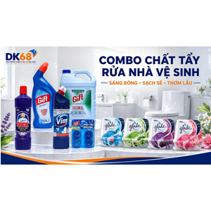 Combo chất tẩy rửa nhà vệ sinh sáng bóng sạch sẽ- thơm lâu