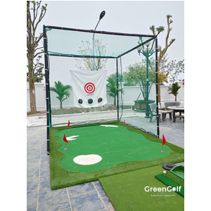 [Combo 04] Khung Tập Golf 3mx3m Và Thảm Putt Swing Golf Kích Thước 3mx5m, Tặng Khay Nhựa, 20 Bóng Golf