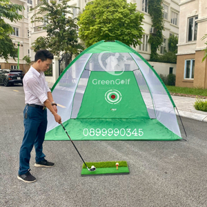 Combo Lều Tập Golf 1.4x2m + Thảm Tập Swing 0.3x0.6m + Tặng Kèm 3 Bóng Xốp Chơi Kỹ Thuật + 2 Tee