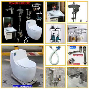 Combo Trọn Bộ Thiết Bị Phòng Tắm 10 Món Tiết Kiệm