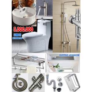 Combo Trọn Bộ Thiết Bị Phòng Tắm 10 Món Tiết Kiệm (5000K)