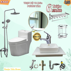 Combo Trọn Bộ Thiết Bị Phòng Tắm 12 Món Tiết Kiệm (6.290K)