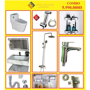 Combo Trọn Bộ Thiết Bị Phòng Tắm 9 Món Tiết Kiệm