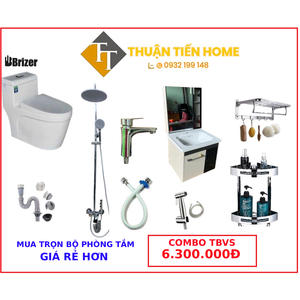 Combo Trọn Bộ Thiết Bị Phòng Tắm 9 Món Tiết Kiệm (6.300k)
